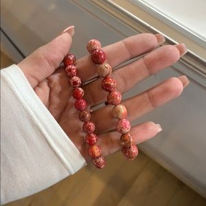 Red jasper stone bracelet